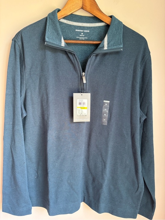 Geoffrey Beene Other - NWT Men’s Geoffrey Beene 1/4 Zip Long Sleeve Shirt Blue Size Slim Fit Medium